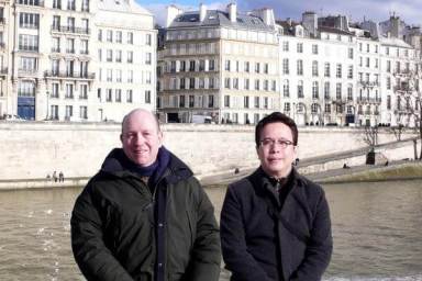 Damien Bona and Ralph Peña in Paris in 2009. (COURTESY OF RALPH PEÑA)