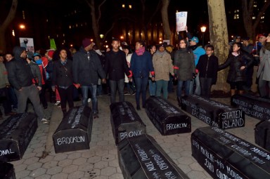 Eric Garner Demo in Foley Square branching out and about downtown….