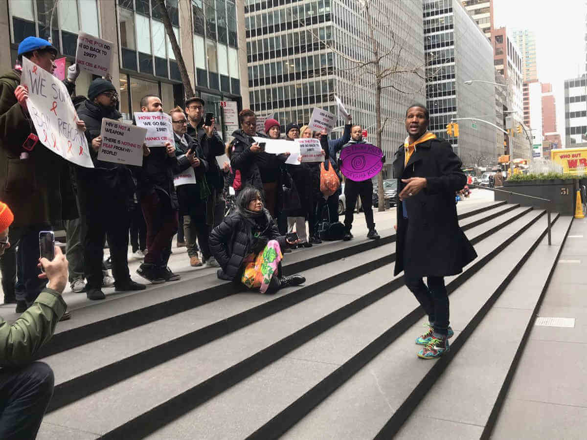 Advocates Protest HIV Falsehoods, Stigma at CBS Headquarters|Advocates Protest HIV Falsehoods, Stigma at CBS Headquarters|Advocates Protest HIV Falsehoods, Stigma at CBS Headquarters