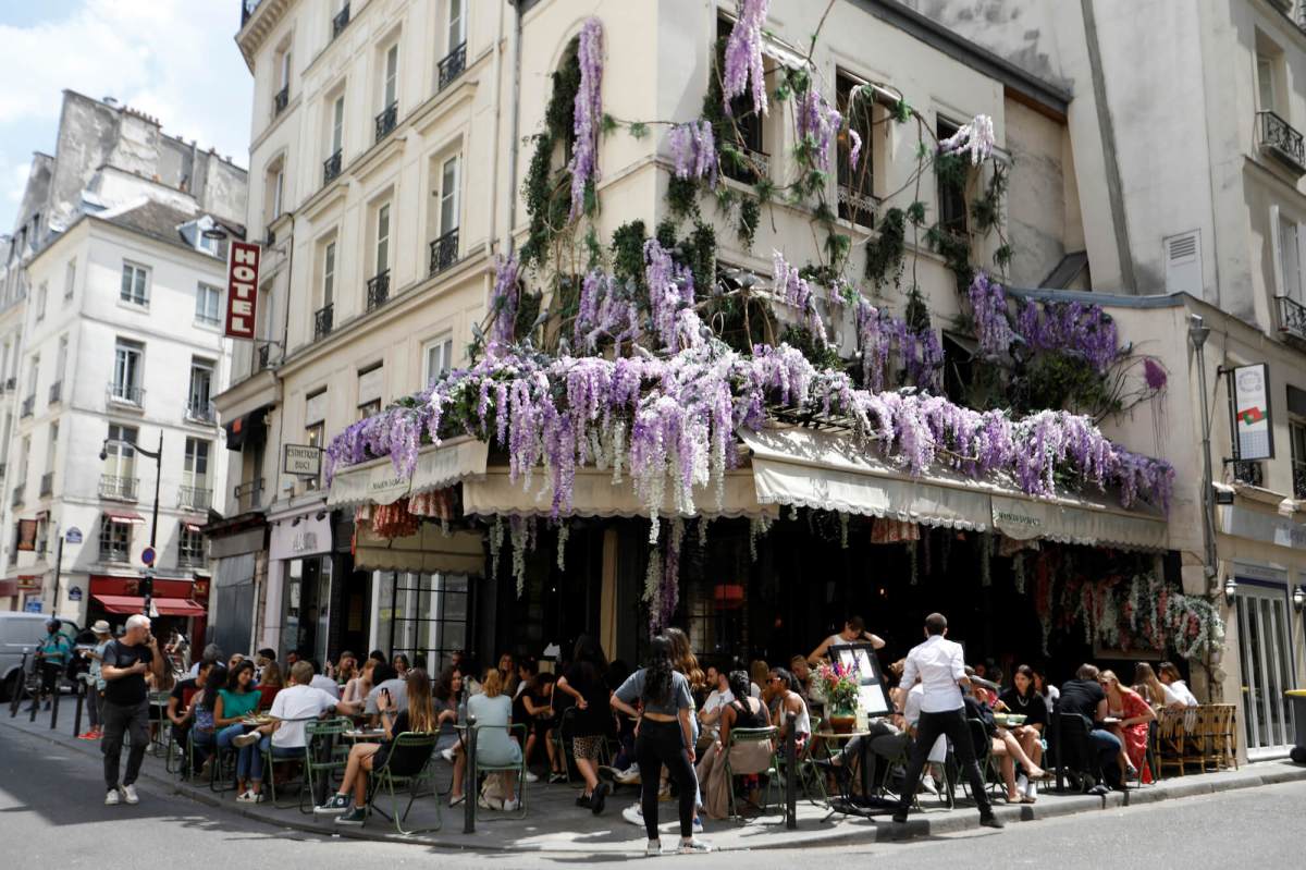 Contrast of Paris during and after the lockdown due to the coronavirus disease outbreak