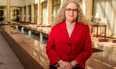 Dr. Rachel Levine, physician general nominee, at the State Capitol in Harrisburg, Pennsylvania