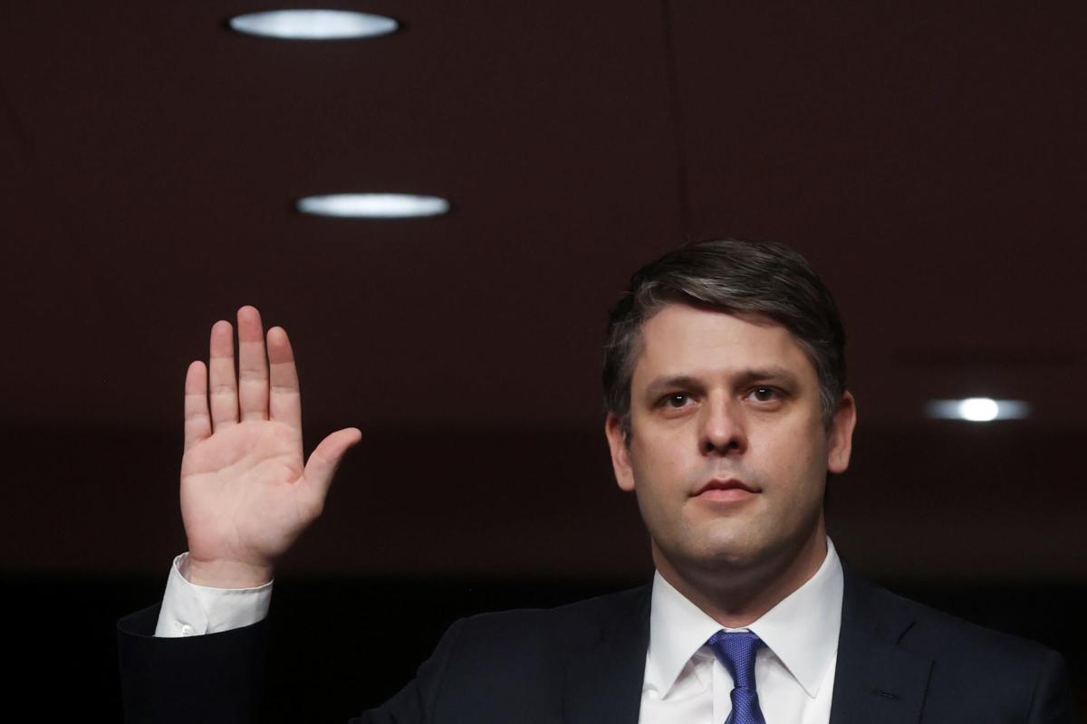 Justin Walker testifies before Senate Judiciary Committee hearing on nomination to be DC Circuit judge on Capitol Hill in Washington