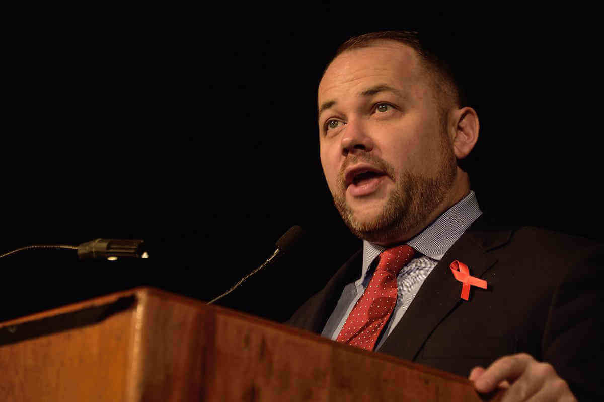 Corey johnson red ribbon