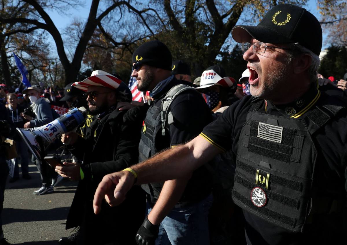 People participate in rallies in support of U.S. President Trump in Washington, U.S.