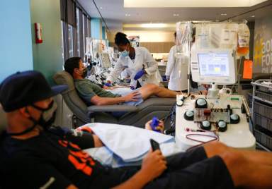 Convalescent plasma donated at Bloodworks in Seattle