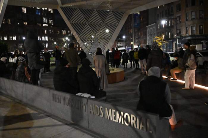 World AIDS Day at the New York City AIDS Memorial.