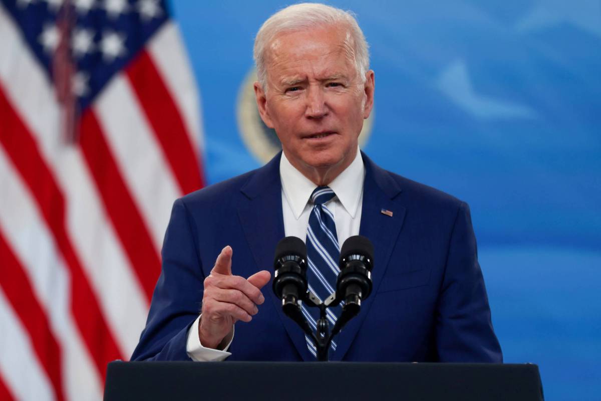 FILE PHOTO: U.S. President Biden delivers remarks after a meeting with his COVID-19 Response Team at the White House campus in Washington