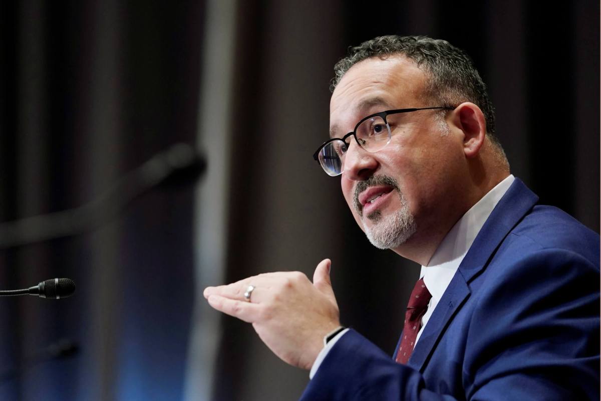 Education Secretary nominee Miguel Cardona testifies before the Senate Health, Education, Labor and Pensions committee during his confirmation hearing on Capitol Hill Washington