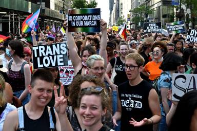 2021 Dyke March from Bryant Park to Washington Square Park.