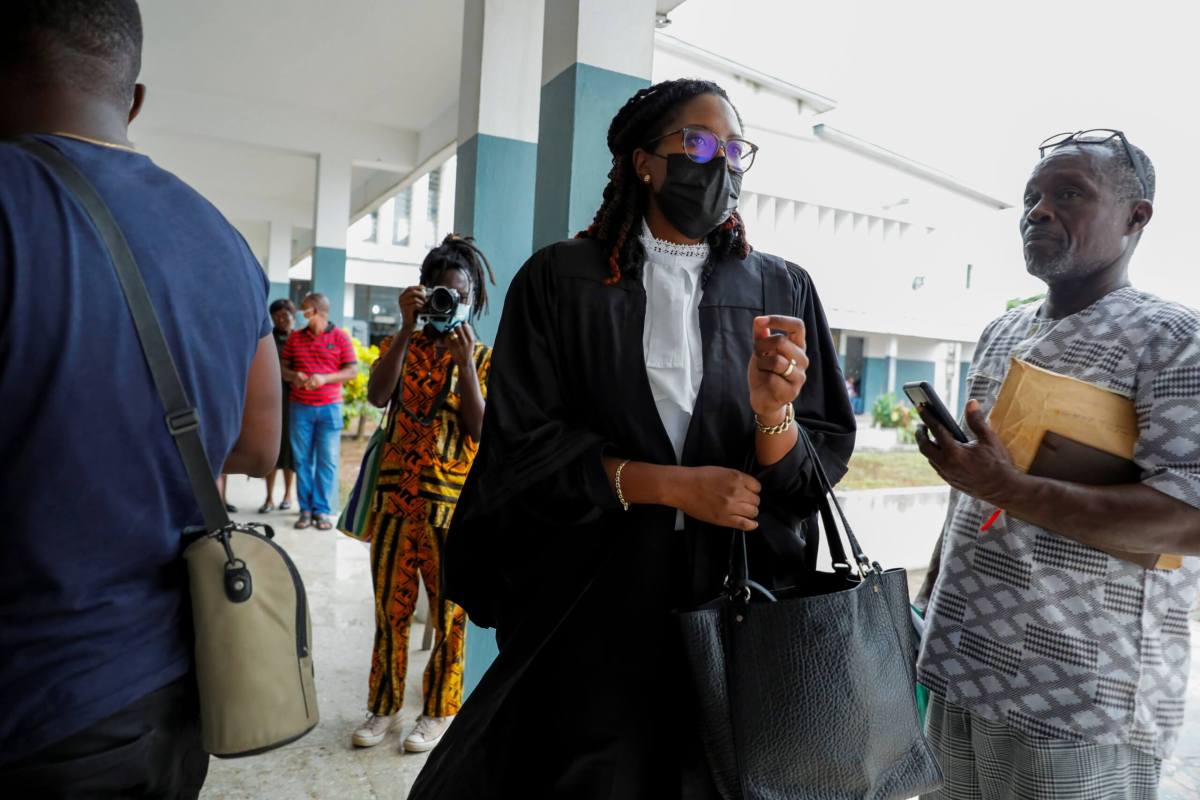 FILE PHOTO: Detained Ghanaian LGBT+ activists appear in court in Ho