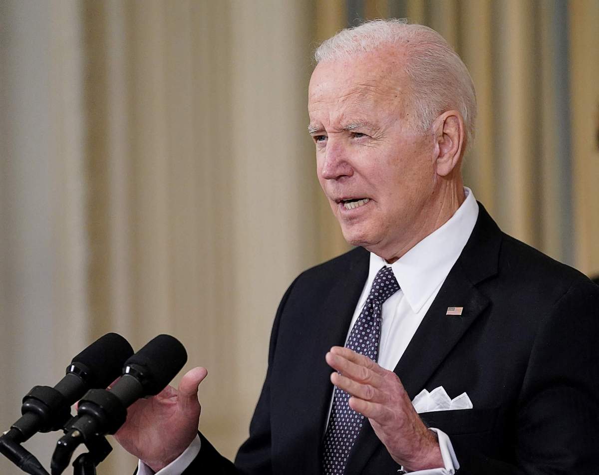 U.S. President Joe Biden announces proposed budget for fiscal year 2023 at the White House in Washington