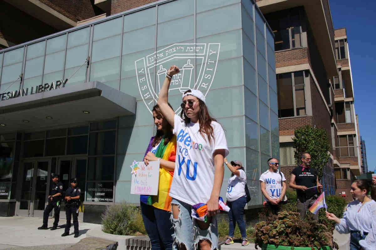 A Pride event at Yeshiva University in 2019.