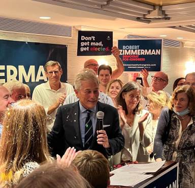 Robert Zimmerman on primary night.