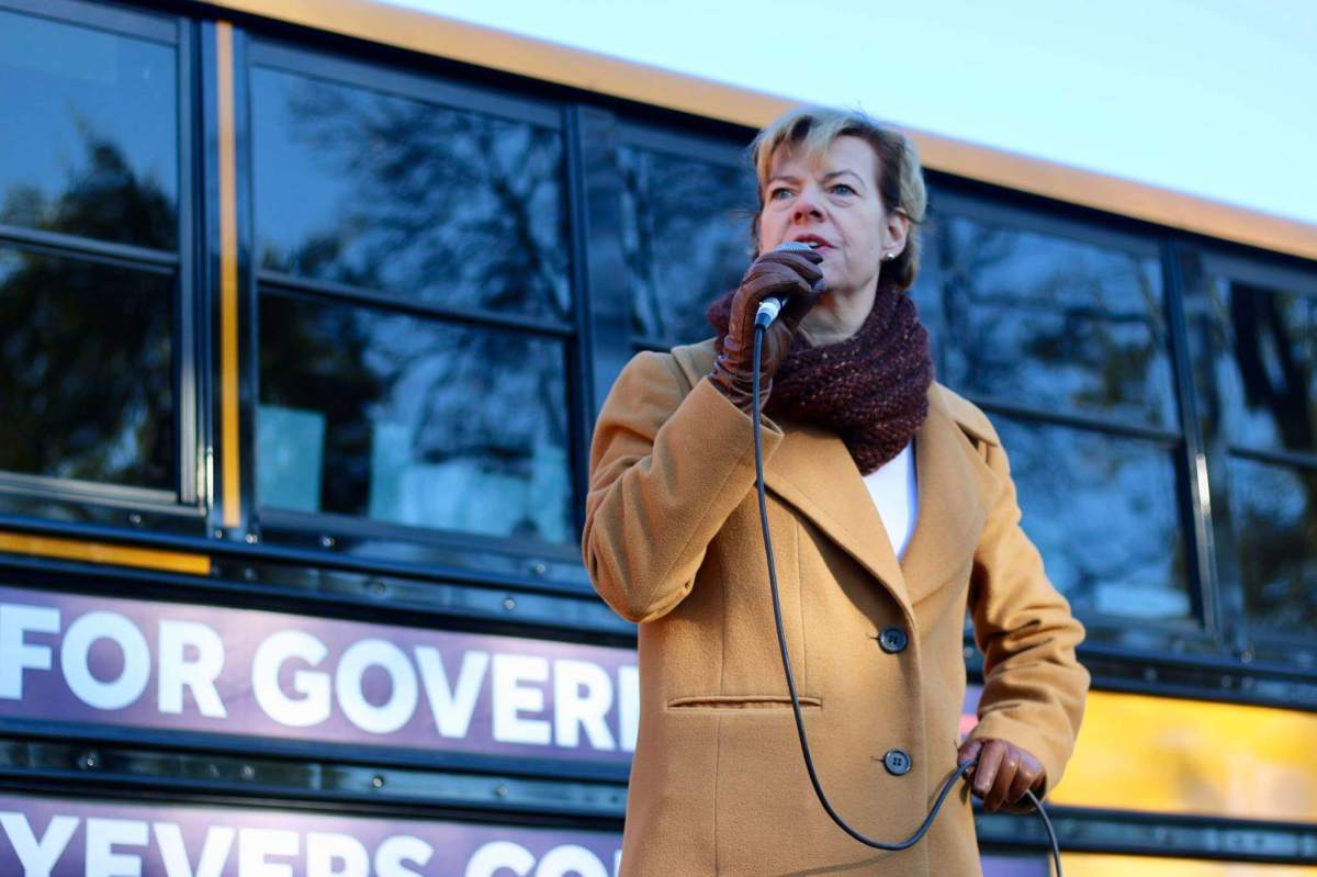 Senator Tammy Baldwin speaking