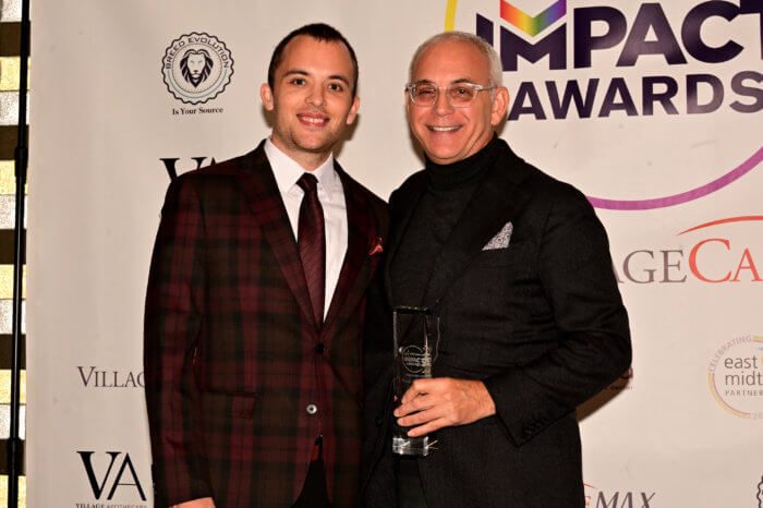 Matt Tracy with honoree Jon Robert Del Giorno.