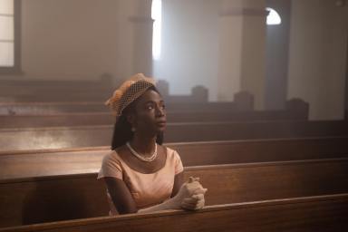 Angelica Ross in a church while starring as "Georgia" in "Framing Anges."