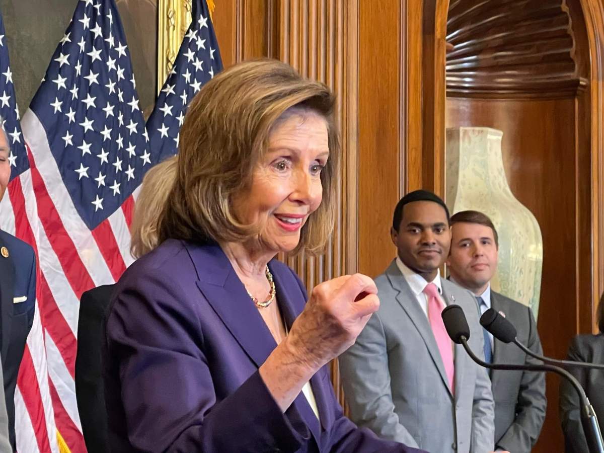 House Speaker Nancy Pelosi delivers remarks after lawmakers pass the Respect for Marriage Act.