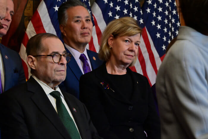 Lawmakers Jerrold Nadler, Mark Takano, and Tammy Baldwin.