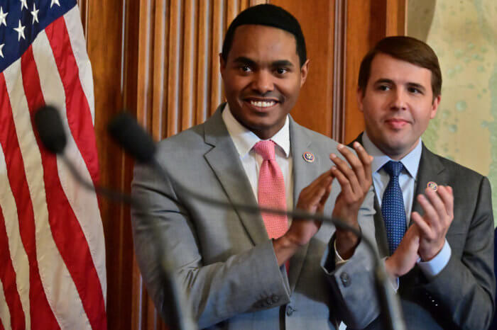 Congressmember Rtichie Torres of the Bronx with his colleague, Chris Pappas of New Hampshire.