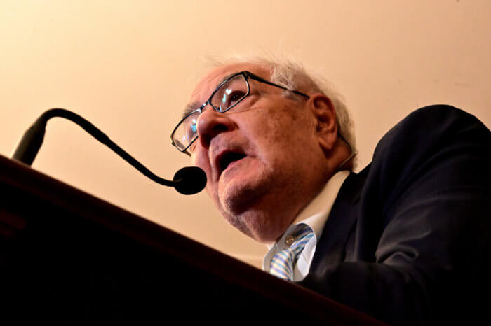 Barney Frank delivers remarks.