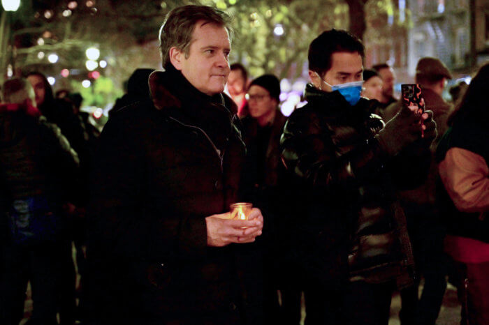 State Senator Brad Hoylman of Manhattan during the vigil.