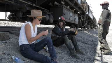 Sitting down during a scene in “Cisco Kid."