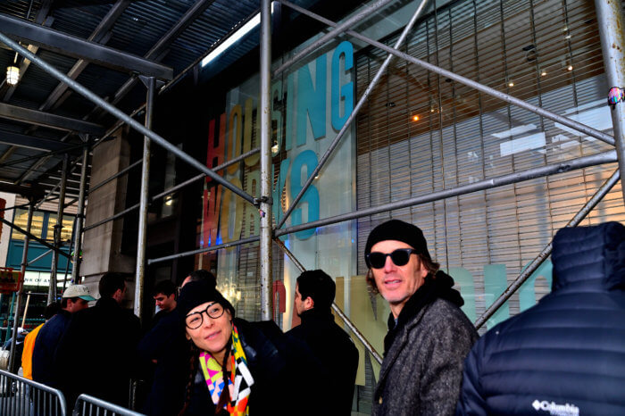 Customers wait in line at Housing Works' cannabis dispensary on Sunday, January 8, just weeks after it first opened.