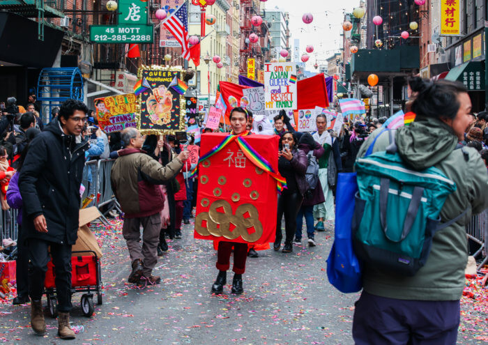 The crowd at the Lunar New Year Parade.