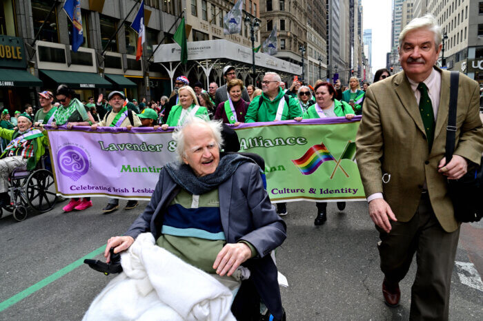 Malachy leads the way alongside Andy Humm.