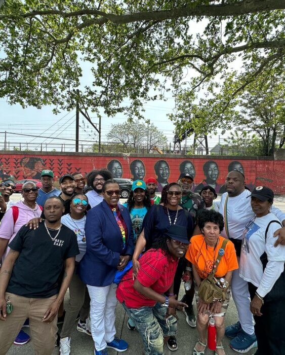 Marchers gathered at the mural “Sakia, Sakia, Sakia, Sakia," at McCarter Highway to remember the 15-year-old lesbian teen Sakia Gunn who was murdered in 2003.