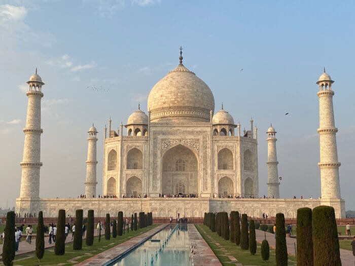 The Taj Mahal in Agra, India.