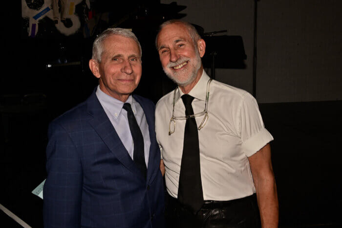 Dr. Anthony Fauci with Larry Kramer's husband, David Webster.