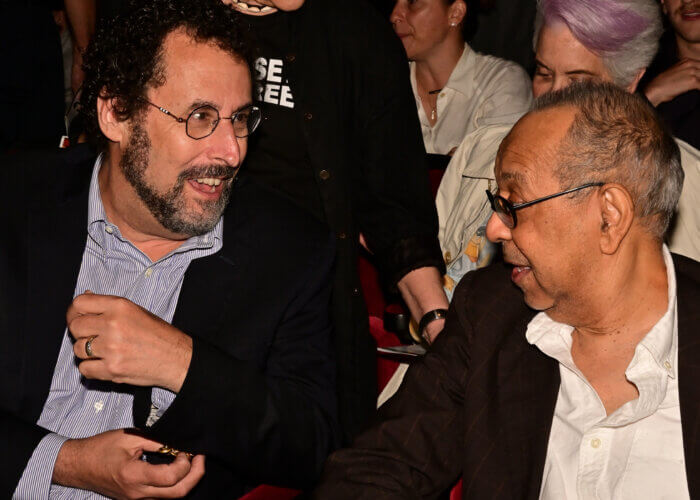 Playwrights Tony Kushner and George C. Wolfe.