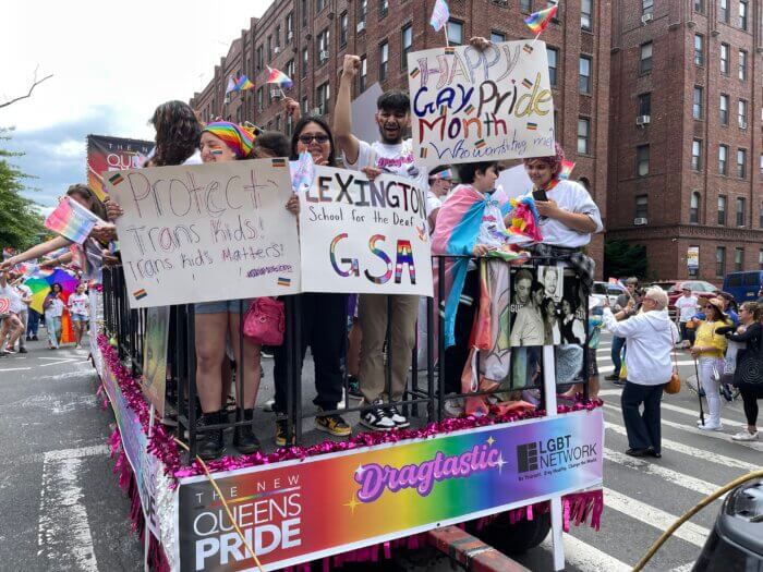 The New Queens Pride float.