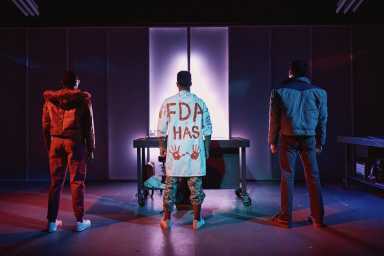 Imani Pearl Williams, Jonathan Burke, and Matt Walker in “Love + Science."