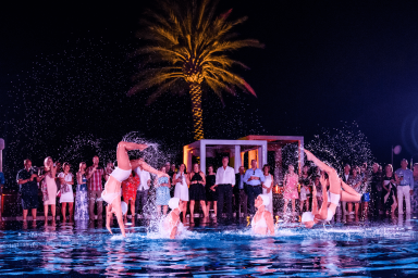 The "School's Out" event will feature synchronized swimmers.