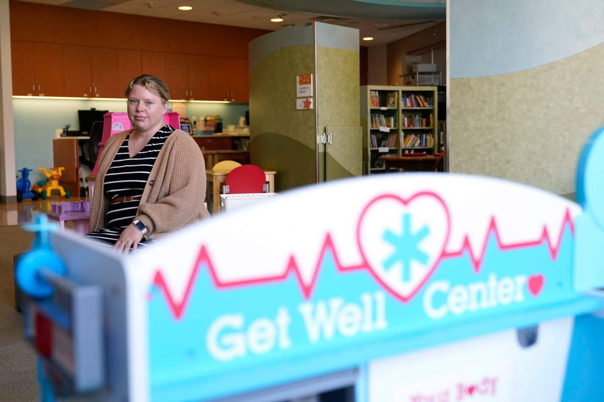 Dr. Katy Miller, the medical director of adolescent medicine for Children’s Minnesota, sits for a portrait at the hospital in Minneapolis, Thursday, June 29, 2023.