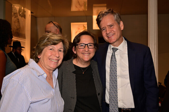 American Federation of Teachers president Randi Weingarten, Rabbi Sharon Kleinbaum, and State Senator Brad Hoylman-Sigal.