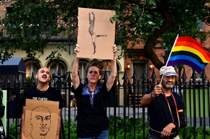 Signs pay tribute to Sibley's dance background.