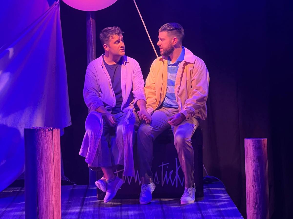 Peter Toto (Lewis) and Harrison Fish (Matt) in "Fantasticks."