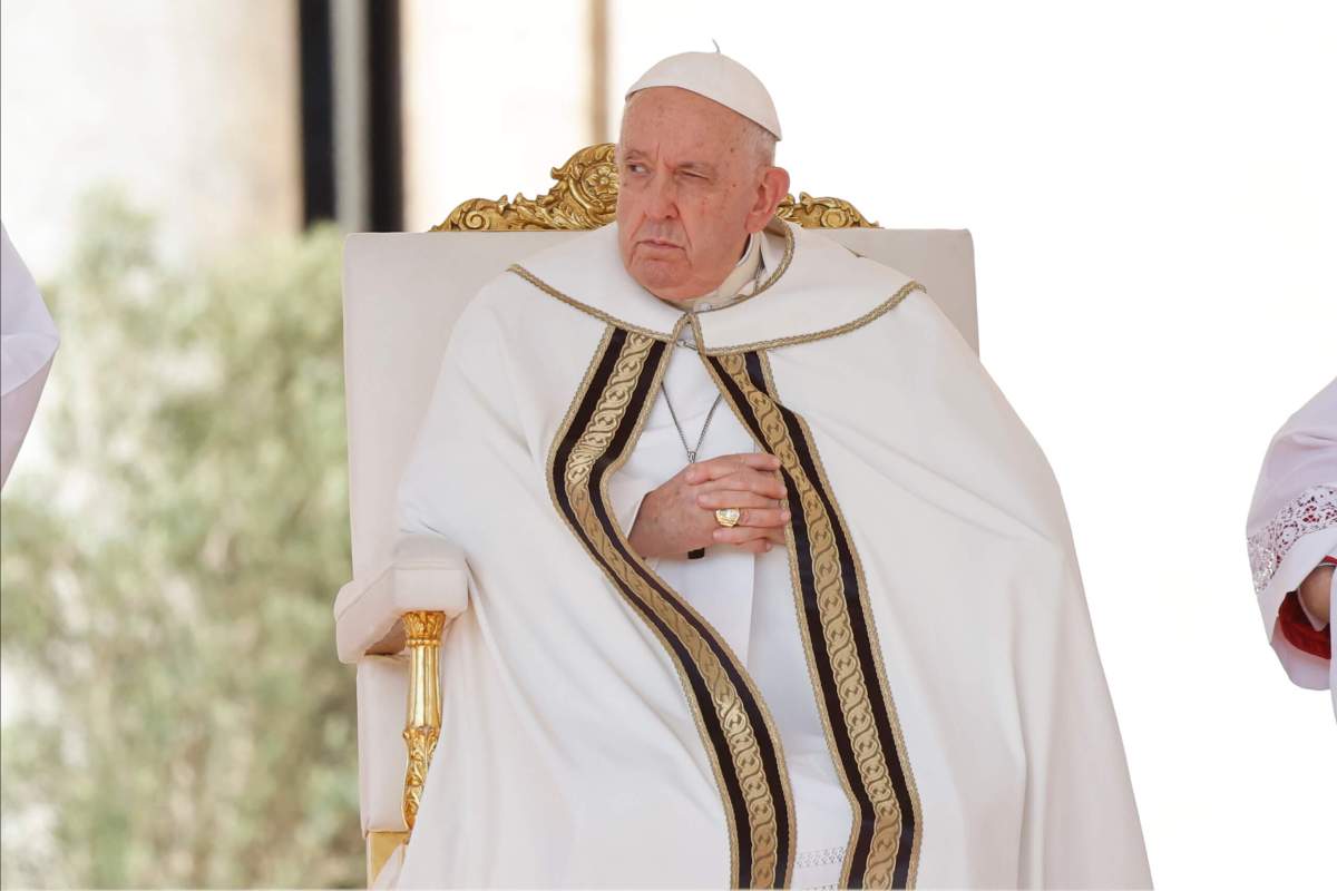 Pope Francis holds a consistory in St. Peter's Square at The Vatican where he will create 21 new cardinals, Saturday, Sept. 30, 2023.