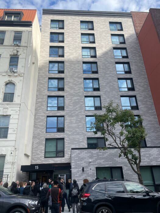 Homeward Central Harlem is a 9-story building with 50 units of supportive, LGBTQ-affirming housing.