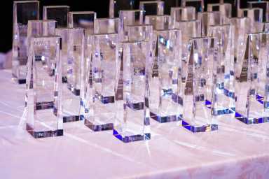 The crystal Gay City News Impact Awards at last year's gala.