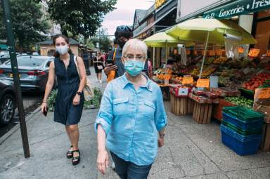 Queens Councilmember Lynn Schulman, pictured here during an mpox awareness event in 2022, is one of six out city lawmakers who won another two-year term on Nov. 7.