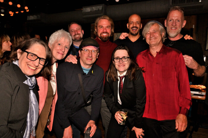 Tricia Cooke with LGBTQ activist friends.