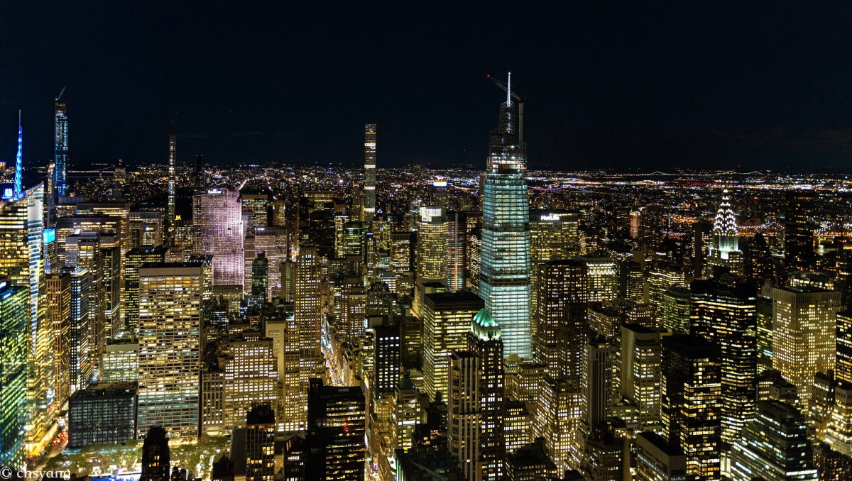 NYC skyline at night