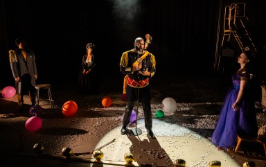 Edwin Joseph, Shannon Delijani, Lloyd Reshard Jr., and Emily Margevich in "Eugene Onegin."