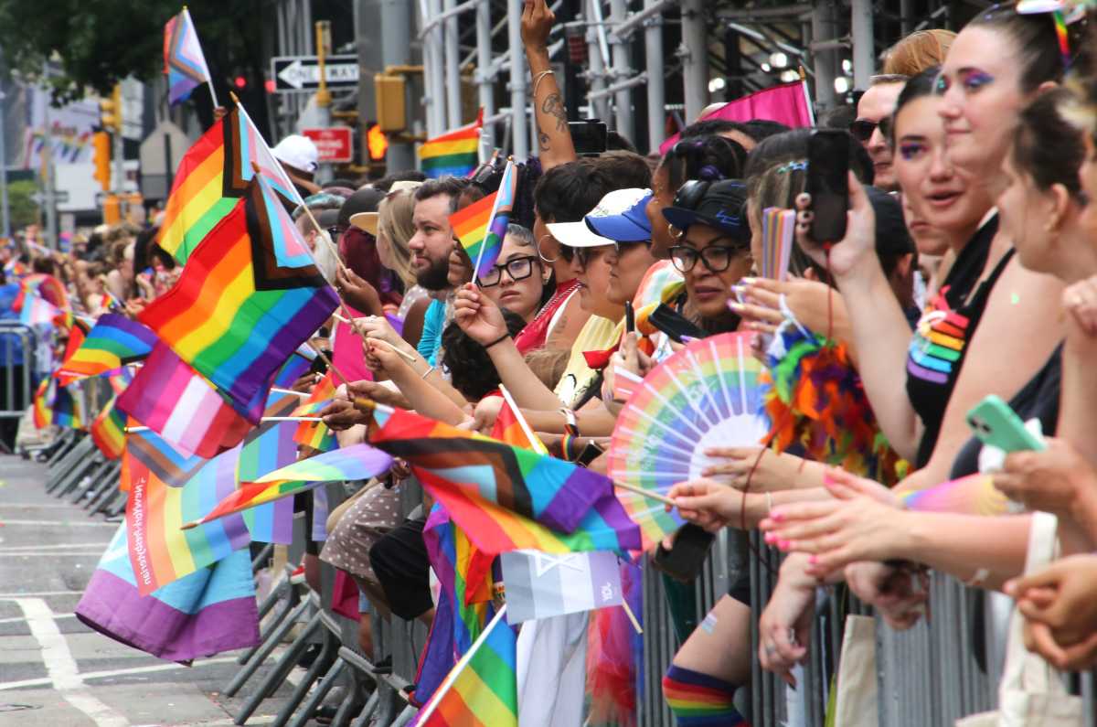 Rainbow Flags at NYC Pride in 2024.